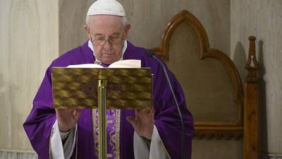 El papa Francisco en una misa en el Vaticano. Foto: AFP