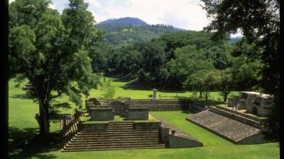 Panorámica del parque arqueológico de Copán, una de las joyas turistas centroamericanas en el occidente de Honduras.