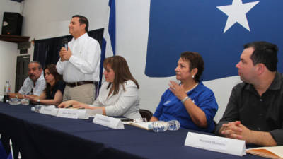 Los líderes del Partido Nacional se reunieron ayer por la tarde en San Pedro Sula.