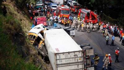 El accidente se reportó en la carretera que conduce de Tegucigalpa hacia la región sur de Honduras el domingo.