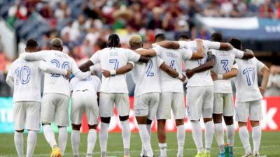 La selección de Honduras logró el tercer lugar de la Nations League. Foto AFP.