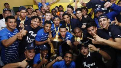 La celebración del campeón Honduras Progreso fue hasta altas horas de la noche. La ciudad fue una fiesta.