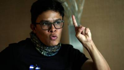 Victor Cuadras es uno de los líderes del movimiento estudiantil que mantiene en vilo al Gobierno de Ortega./AFP.