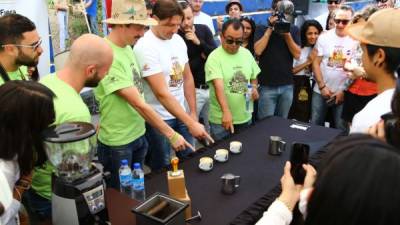 El café hondureño se degustó en el evento Barista y Farmer en Copán. Foto: Franklyn Muñóz.