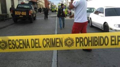 Escena del crimen. Foto tomada del diario Prensa Libre de Guatemala.