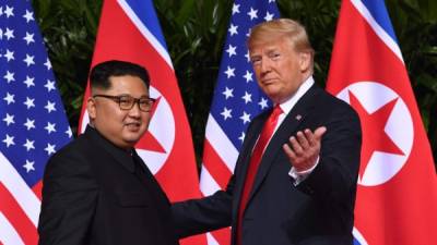 Trump defiende su 'relación fantástica' con el líder norcoreano, Kim Jong Un, con quien se reunió en junio pasado en Singapur./AFP.