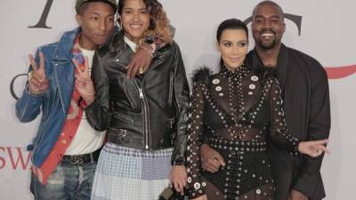 Pharrell Williams, Helen Lasichanh, Kim Kardashian y Kanye West.