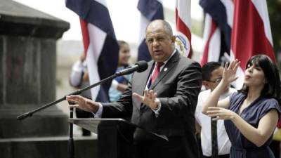 Imagen de archivo del presidente de Costa Rica, Luis Guillermo Solís. EFE/Archivo