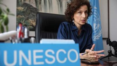 La directora general de la Unesco, Audrey Azoulay. EFE/Archivo