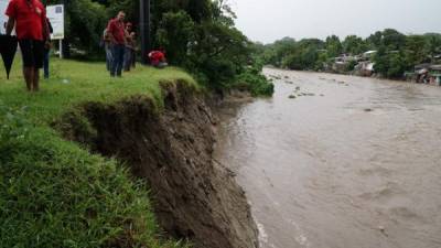 En San Pedro Sula los principales ríos registraron niveles alarmantes.