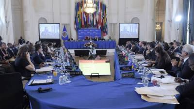 Vista general de los embajadores ante la OEA durante las sesiones de la 70ª Asamblea General. EFE