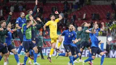 La selección italiana logró su clasificación a la final de la Euro 2021. Foto AFP.