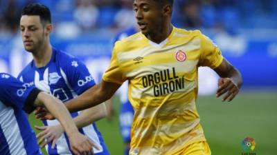 Choco Lozano está jugando su segundo partido como titular con el Girona.