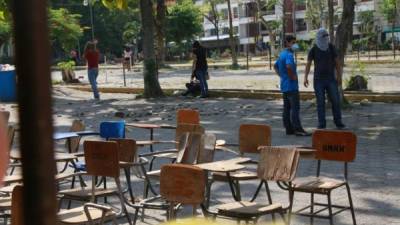 En julio la Unah-vs estuvo tomada por los universitarios. Foto: Archivo.