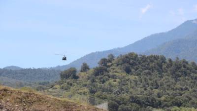 Se utilizó también un helicóptero.