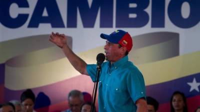 El líder opositor Henrique Capriles lidera el proceso de revocación de Nicolás Maduro.