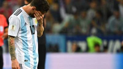 Lionel Messi y Argentina han sido humillados por Crocia y quedaron al borde de la eliminación. FOTO AFP-Johannes EISELE /