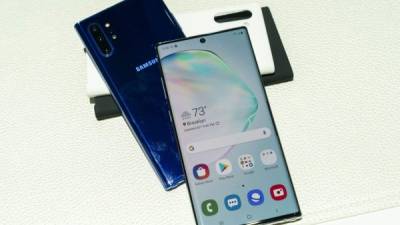 Así luce el nuevo Galaxy Note 10, presentado hoy en Nueva York.