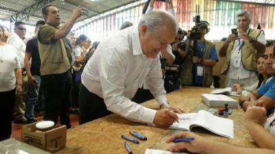 Sánchez Cerén entregará el poder el próximo 1 de Junio al ganador de las elecciones presidenciales./EFE.