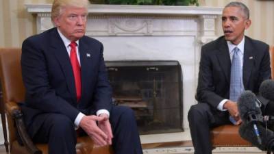 Trump y Obama durante una reunión en la Casa Blanca en diciembre pasado.