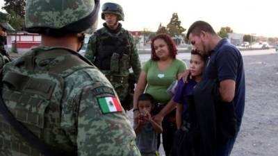 México militarizó la frontera sur y norte para evitar el paso de migrantes hacia Estados Unidos./EFE.