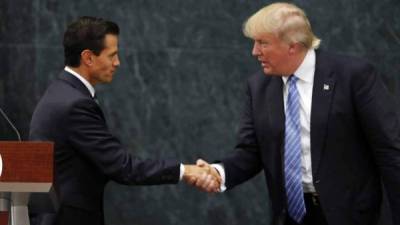 Trump y Peña Nieto se reunieron el mes pasado en Los Pinos.