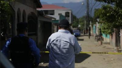 Escena de un crimen en Honduras.