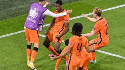 Países Bajos derrotó a Ucrania casi sobre el final. Foto AFP.