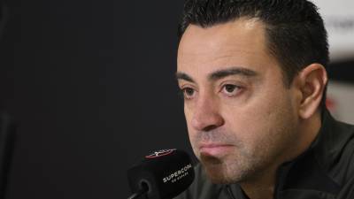 Xavi Hernández en conferencia de prensa previo a la gran final de la Supercopa de España ante el Real Madrid.