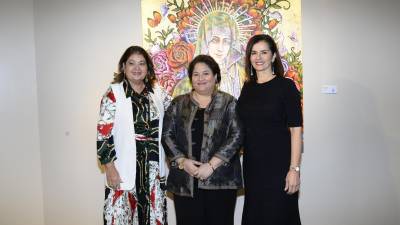 Las artistas Leticia Morales, Leticia Banegas y Suyapa Monterroso