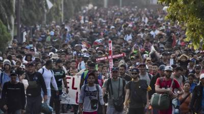 Alrededor de 5.000 migrantes partieron este domingo de la ciudad fronteriza de Tapachula, en el sureño estado de Chiapas, en un “viacrucis” migratorio con destino a la Ciudad de México, teniendo como primer punto de llegada en la capital la Basílica de Guadalupe.