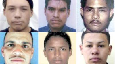 Merlin Danilo Cueva Zelaya (asesinato de un policía), Nerin Cortés (asesinato de un alemán), Víctor Manuel Orellana Perdomo (asesinato), Julio Cecilio Ordóñez López (homicidio y tentativa) , Marcos Velásquez González (violación y asesinato) y Marcio Ariel Sarmiento Ruiz (homicidio).