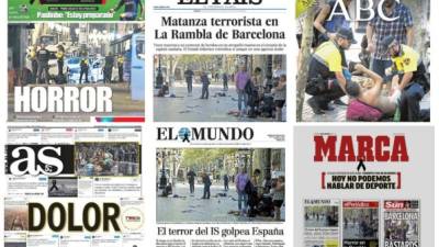 Los diarios de España (y del mundo) deploraron el ataque terrorista que este el jueves enlutó a la ciudad de Barcelona, solidarizándose con los habitantes de la capital de Cataluña.