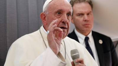 El Papa habló en su habitual conferencia en el avión.