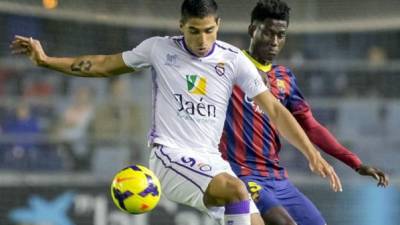 Jonathan Mejía jugó todo el partido contra el Barça B.