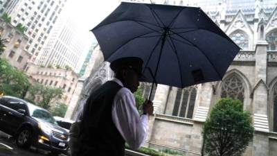 Fuertes lluvias se registraron esta tarde en Nueva York derivadas de los remanentes de Florence./AFP.