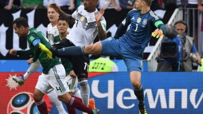 Alemania ha sido derrotada ante México en Moscú, Rusia. FOTO AFP.