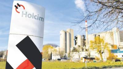Una planta de cemento de Holcim en Eclepens cerca de Lausana, Suiza.