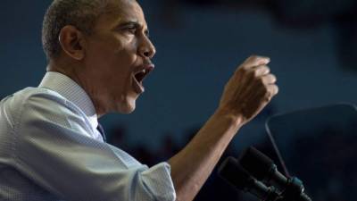 Obama realizó varios eventos de campaña en Miami este jueves. AFP.