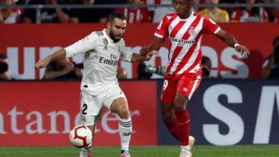 Antony Lozano se vio involucrado en la jugada del gol del Girona y generó comentarios positivos. FOTO REAL MADRID TWITTER.