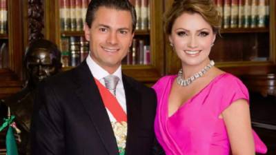 Peña Nieto junto a su esposa, la popular actriz, Angélica Rivera.