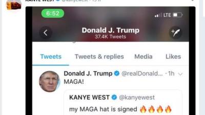 Twit de Kanye West a Trump.