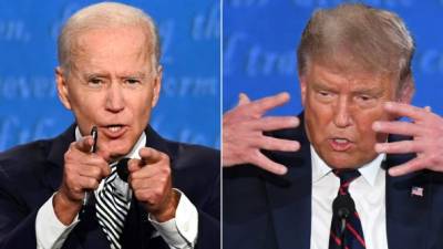 El candidato demócrata, Joe Biden, y el presidente de Estados Unidos, Donald Trump. AFP