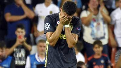 Cristiano Ronaldo fue expulsado contra el Valencia. Foto AFP