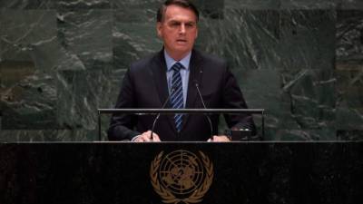 Bolsonaro, por una tradición de la ONU que le reserva a Brasil el primer discurso de la Asamblea General, inauguró la fase de debates./AFP.