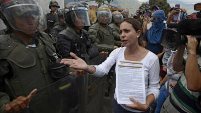 La diputada María Corina Machado, líder de la oposición en Venezuela.