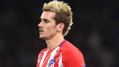 El jugador del Atlético Madrid Antoine Griezmann , anoche durante el partido. EFE