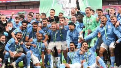 Manchester City se consagró en el mítico estadio de Wembley. Foto AFP.