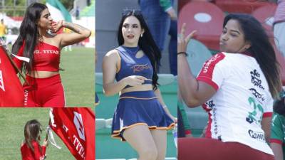 Bellas chicas adornaron con su belleza el clásico Marathón vs Motagua correspondiente a la jornada 14 del Clausura 2024 de la Liga Nacional.