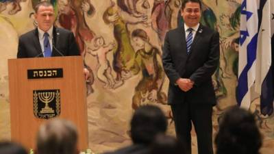 El presidente de Honduras, Juan Orlando Hernández Alvarado, se reunió con el presidente del Knesset (Parlamento israelí), Yoel-Edelstein.